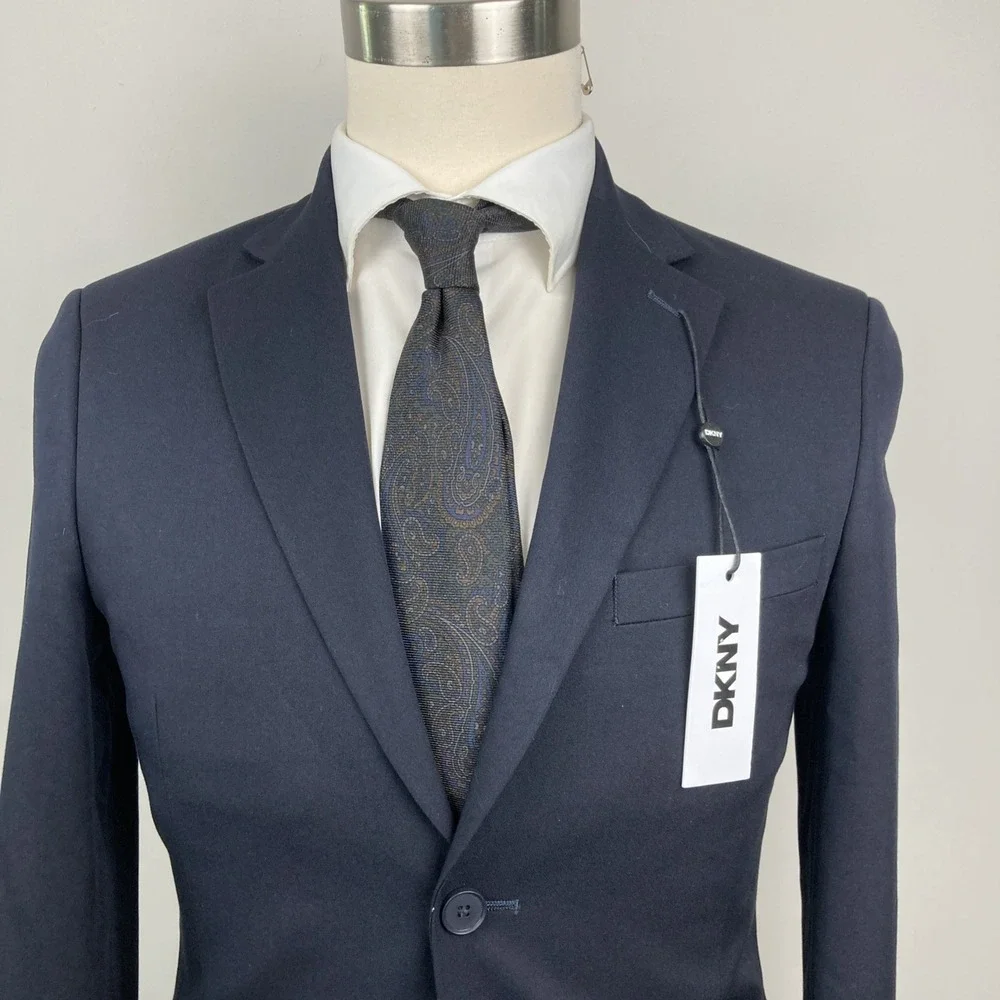 Dkny Mens Modern Fit Suit Jacket 40R Dark Navy No Pants